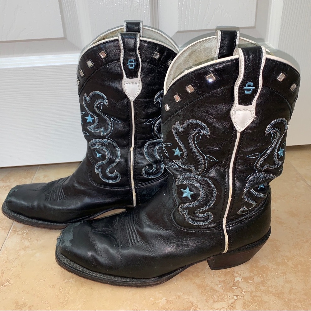 Black Stetson mid calf boots